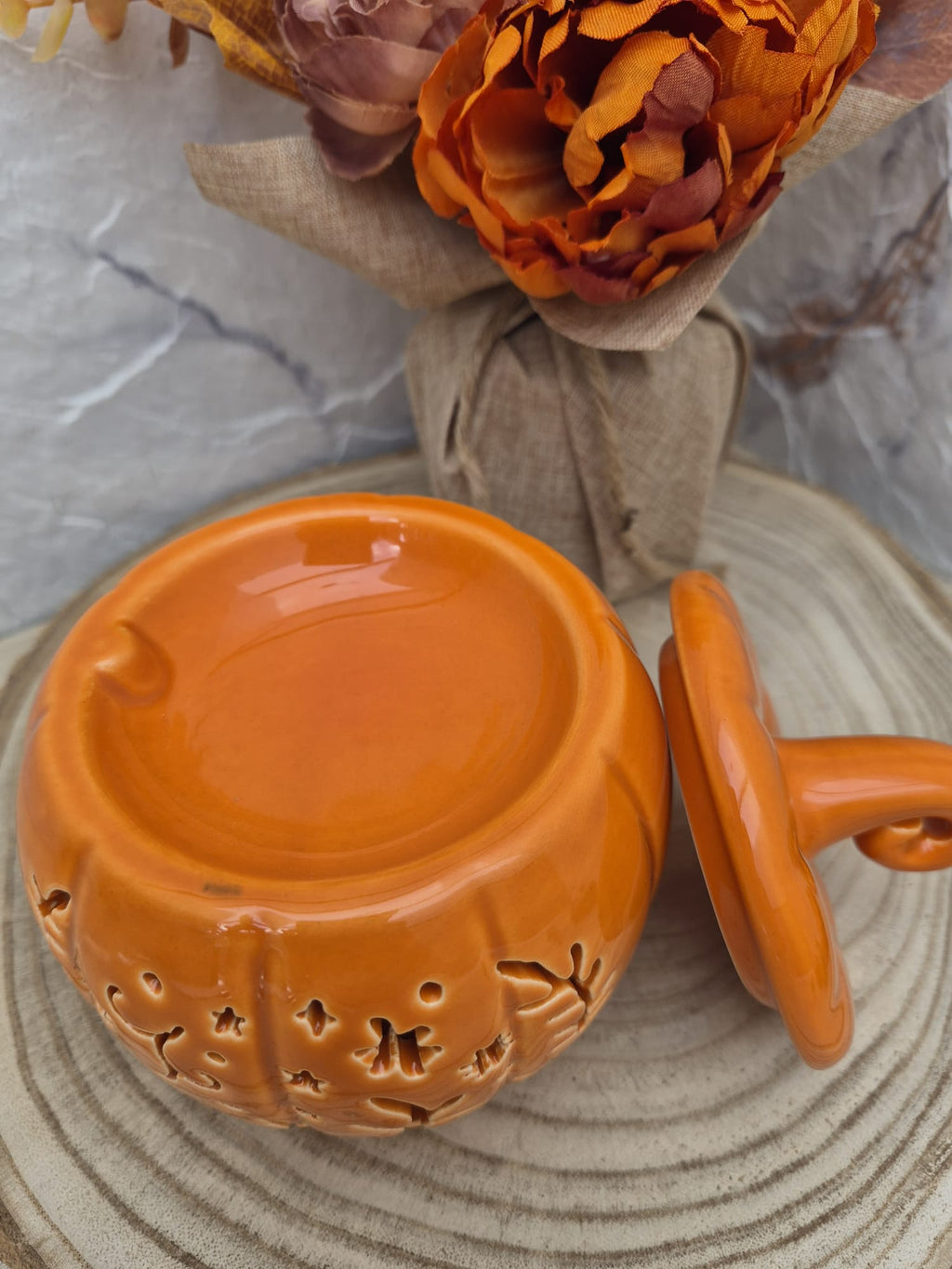 Quemador de cera y aceite Calabaza (Naranja)